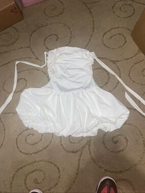 White One-Piece with Skirt